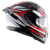 AXOR Apex Streak Dull Black Red Helmet