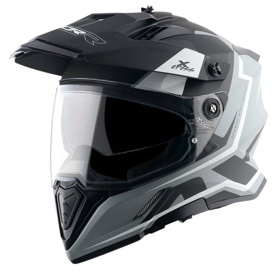 AXOR XCross Dual Visor Flagstaff Dull Nardo Grey Black Helmet