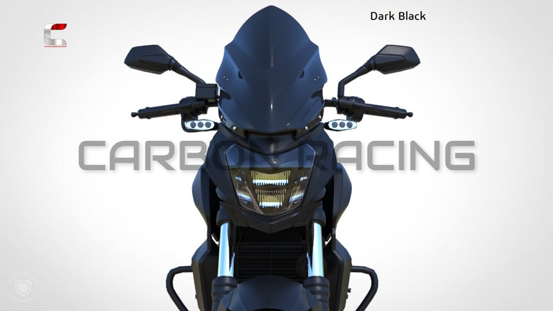 Dominator Rally Windscreen Carbon Racing Premium Windshield Dominar 400 250 (Dark Smoke) with SS ...