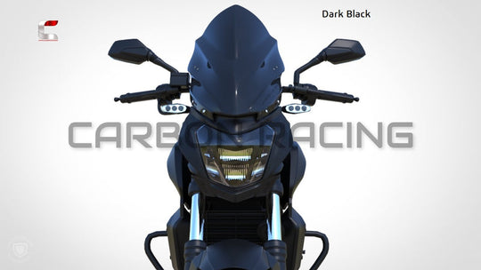 Carbon Racing Premium Windshield Dominar 400 250 (Dark Smoke) with SS Stabilizer Kit