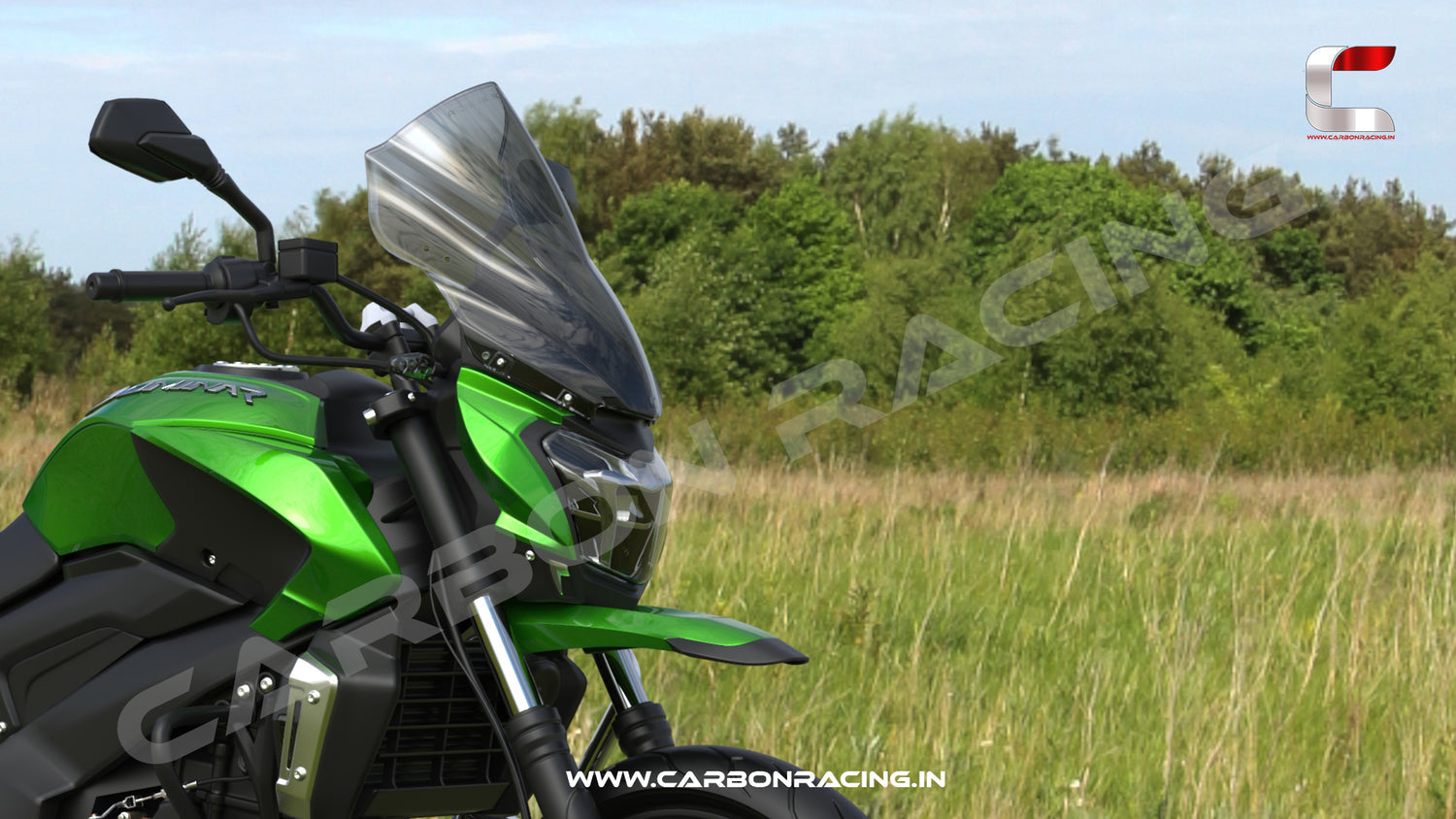 Dominator Rally Windscreen Carbon Racing Premium Windshield Dominar 400 / 250 (Semi Black)– Moto ...