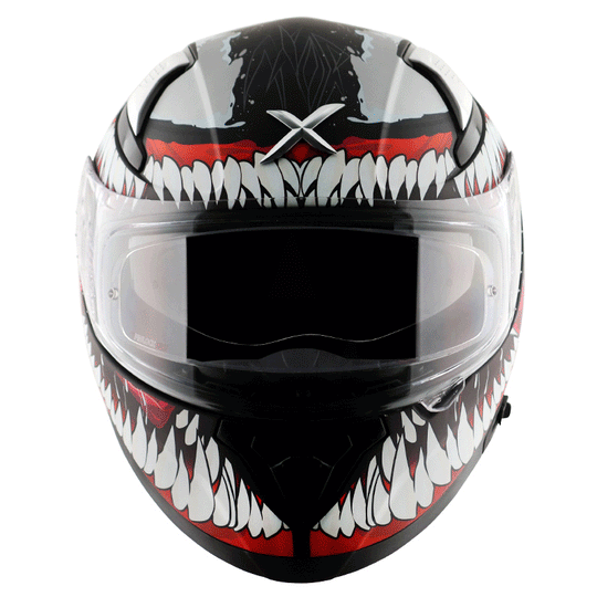 AXOR Apex Marvel Venom Dull Black Red Helmet