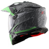 AXOR XCross Dual Visor Flash Dull Cool Grey Green Helmet