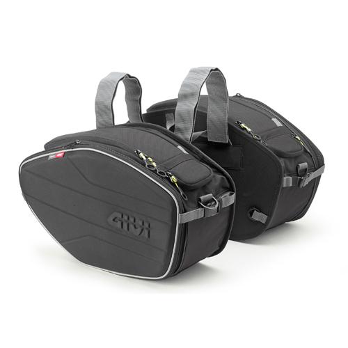 GIVI Expandable 30L Saddle Bag Pair Easy T Range Soft (Black)