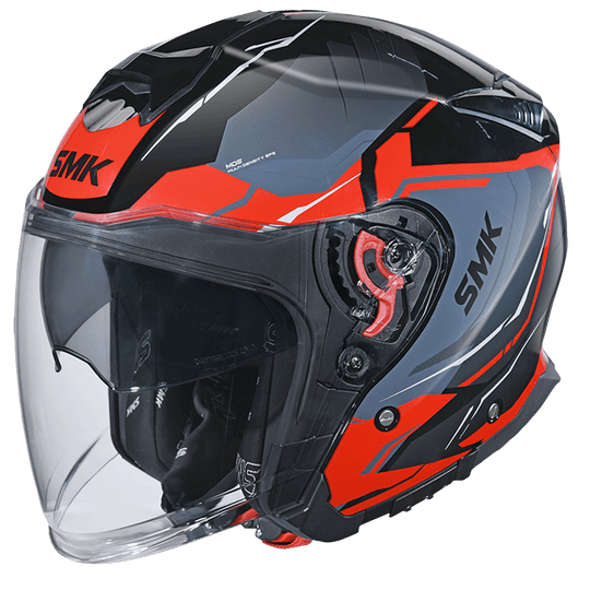SMK GTJ Escape Black Red Grey Matt (MA236) Helmet