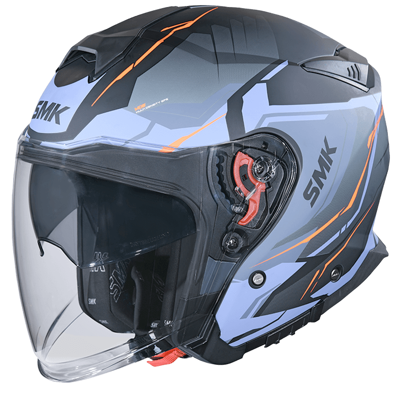 SMK GTJ Escape Black Blue Orange Gloss (GL257) Helmet