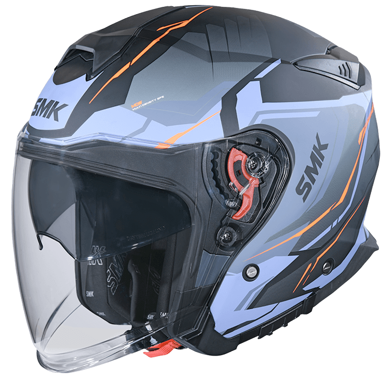 SMK GTJ Escape Black Blue Orange Matt (MA257) Helmet