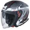 SMK GTJ Escape Black White Red Gloss (GL213) Helmet