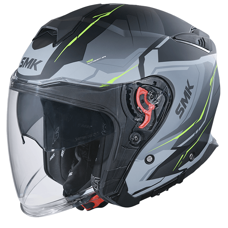 SMK GTJ Escape Black Grey Yellow Matt (MA264) Helmet