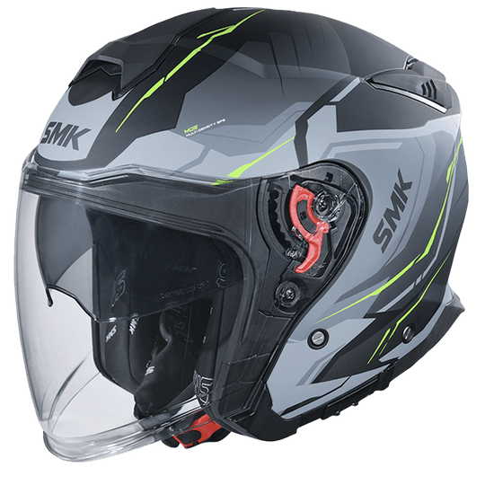 SMK GTJ Escape Black Grey Yellow Matt (MA264) Helmet