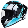 SMK Stellar Sports Faro Gloss Black White Blue (GL215) Helmet