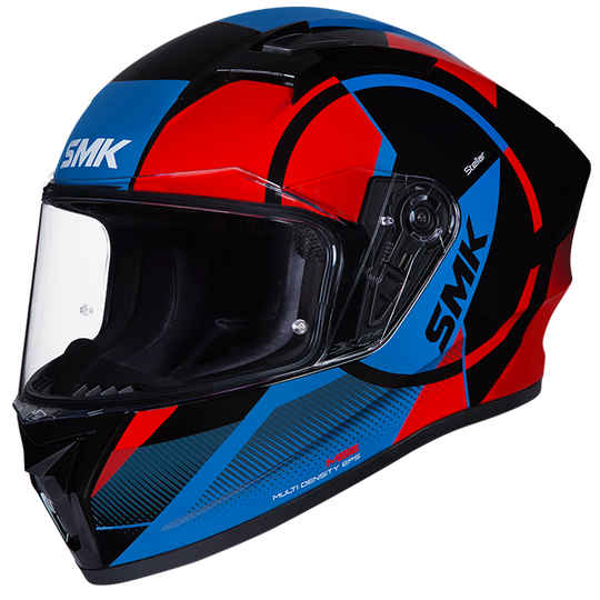 SMK Stellar Sports Faro Gloss Black Red Grey (GL236) Helmet