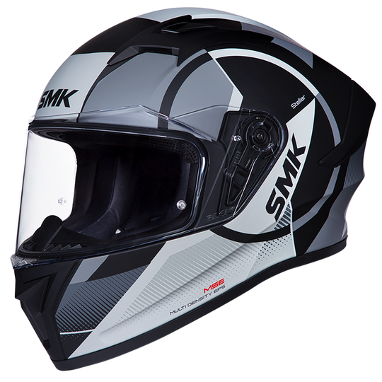 SMK Stellar Sports Faro Gloss Black Grey (GL266) Helmet