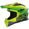 LS2 MX437 Fast II Duck Gloss Hi Viz Green Yellow Helmet