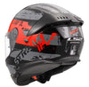 LS2 Stream II Noisy Red Black Gloss Helmet (D Ring)
