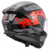 LS2 Stream II Noisy Red Black Gloss Helmet (D Ring)