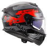 LS2 Stream II Noisy Red Black Gloss Helmet (D Ring)