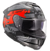 LS2 Stream II Noisy Red Black Gloss Helmet (D Ring)