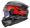 LS2 Stream II Noisy Red Black Gloss Helmet (D Ring)