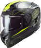 LS2 FF327 Challenger Carbon Fold Gloss Hi Viz Yellow Helmet