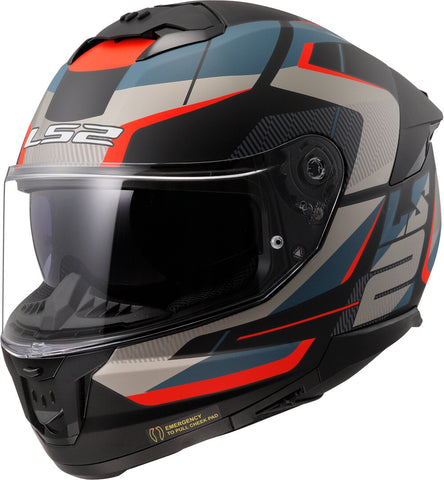 LS2 Stream II Road Matt Black Blue Helmet