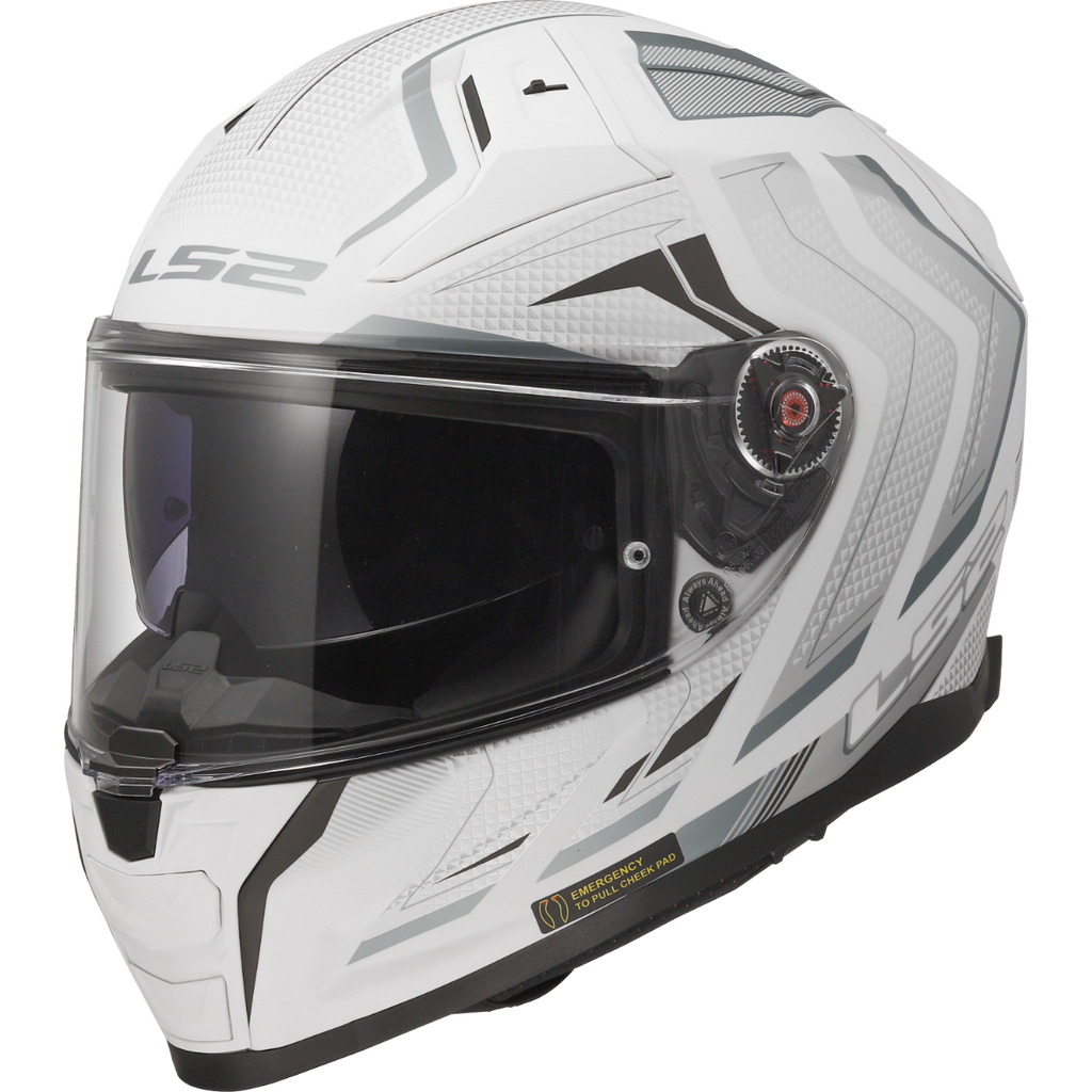 LS2 FF811 Vector II Alizer Gloss White Silver Helmet