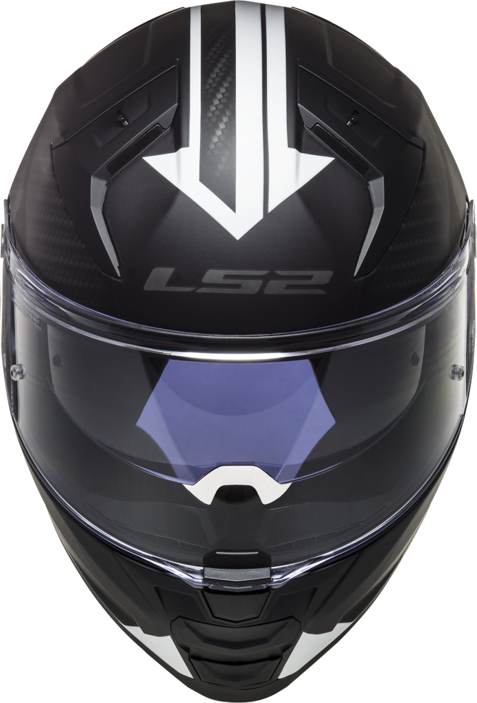 LS2 FF811 VECTOR II Splitter Gloss Black White Helmet– Moto Central