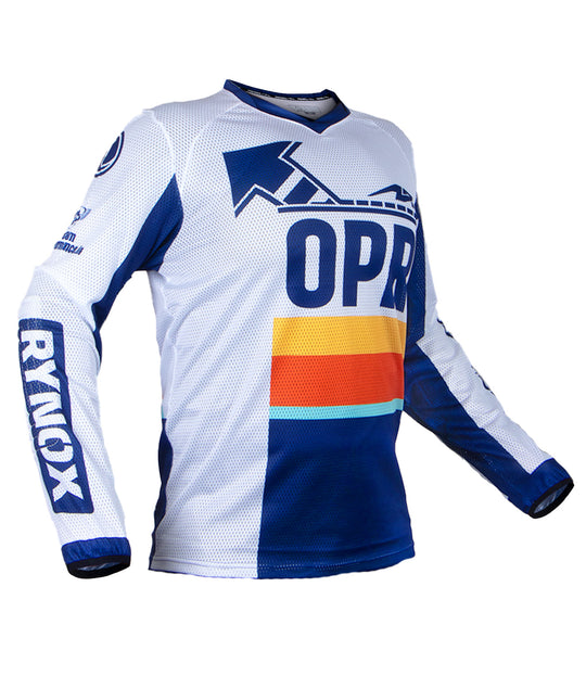Rynox Ashish Raorane 2023 Rally Replica Offroad Jersey (White Blue)