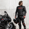 Furygan Raptor Evo 3 Leather Jacket (Black Red)