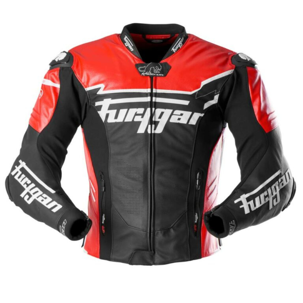 Furygan Sirius Leather Jacket (Black Red White)