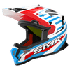 SMK Allterra Bulldozer White Blue Red Gloss (GL153) Helmet