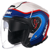 SMK GTJ Libero Gloss White Blue Red (GL153) Helmet