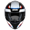 SMK Stellar Sports Flight Gloss Black White Red (GL213) Helmet