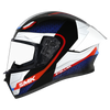 SMK Stellar Sports Flight Gloss Black White Red (GL213) Helmet