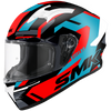 SMK Stellar Sports K Power Gloss Black Blue Red (GL253) Helmet