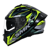 SMK Typhoon Rival Gloss Black Blue Yellow (GL254C) Helmet