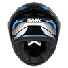 SMK Typhoon Rival Gloss Black Blue Grey (GL256) Helmet - Moto Central