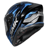 SMK Typhoon Rival Gloss Black Blue Grey (GL256) Helmet - Moto Central
