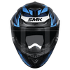 SMK Typhoon Rival Gloss Black Blue Grey (GL256) Helmet - Moto Central