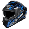 SMK Typhoon Rival Gloss Black Blue Grey (GL256) Helmet - Moto Central