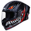 SMK Stellar Sports Taotei Gloss Black Grey Red (GL263) Helmet