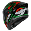 SMK Typhoon Rival Gloss Black Green Red (GL283) Helmet