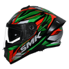 SMK Typhoon Rival Gloss Black Green Red (GL283) Helmet