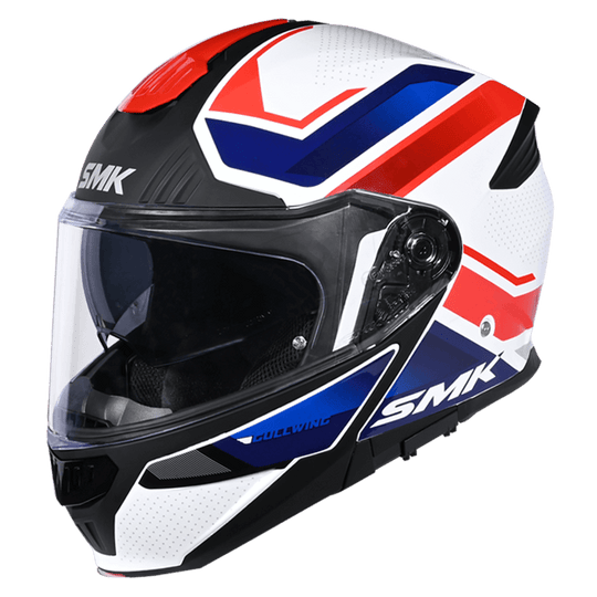 SMK Gullwing Supertour White Blue Red Gloss (GL153) Helmet