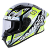 SMK Stellar Sports Uno Gloss Black White Yellow (GL214) Helmet