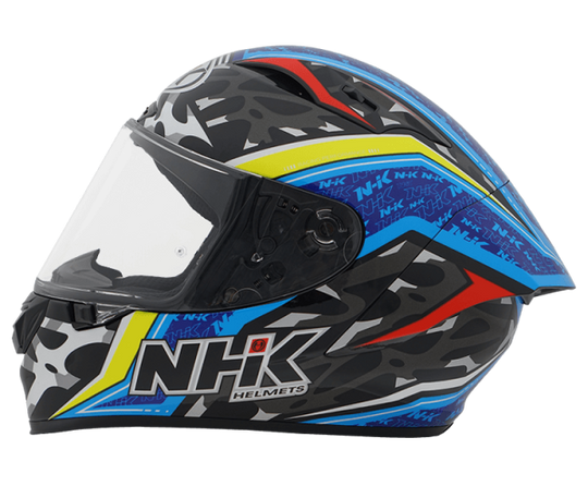 NHK GPR Tech Leon Orgis Gloss Black Blue Helmet