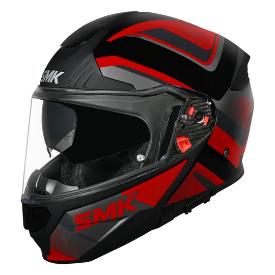 SMK Gullwing Omega Gloss Black Red Grey (GL236) Helmet