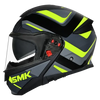 SMK Gullwing Omega Gloss Black Grey Yellow (GL264) Helmet