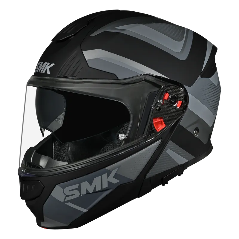 SMK Gullwing Omega Matt Black Grey (MA266) Helmet