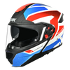 SMK Gullwing Soinc Gloss White Blue Red (GL153) Helmet - Moto Central